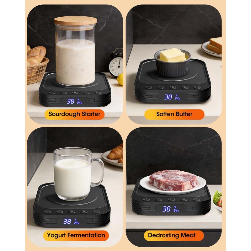 Sourdough Starter Warmer Mat - 24H Timer - Precise 1°C