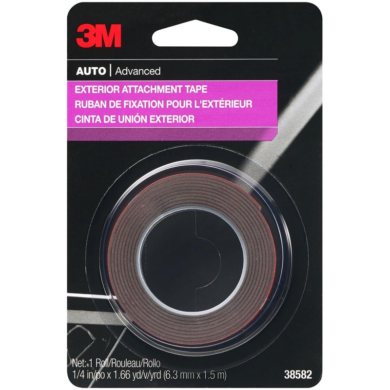 3M Auto Exterior Attachment Tape, 1/4 in x 5 ft,