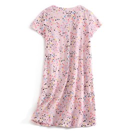SISKIN Nightgowns for Women Cotton Sleep Shirts Womens Nightgown Short Sleeves Print Night Shirts Soft Sleepwear Pink Star XL