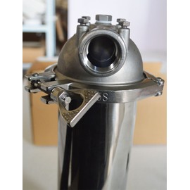 INTBUYING 304 Stainless Steel 10KG Pressure Water Filter Housing for 10’’L cartridges Filter,3/4in NPT w/Bracket Wrench Pin Heavy Duty Whole House Water Purification