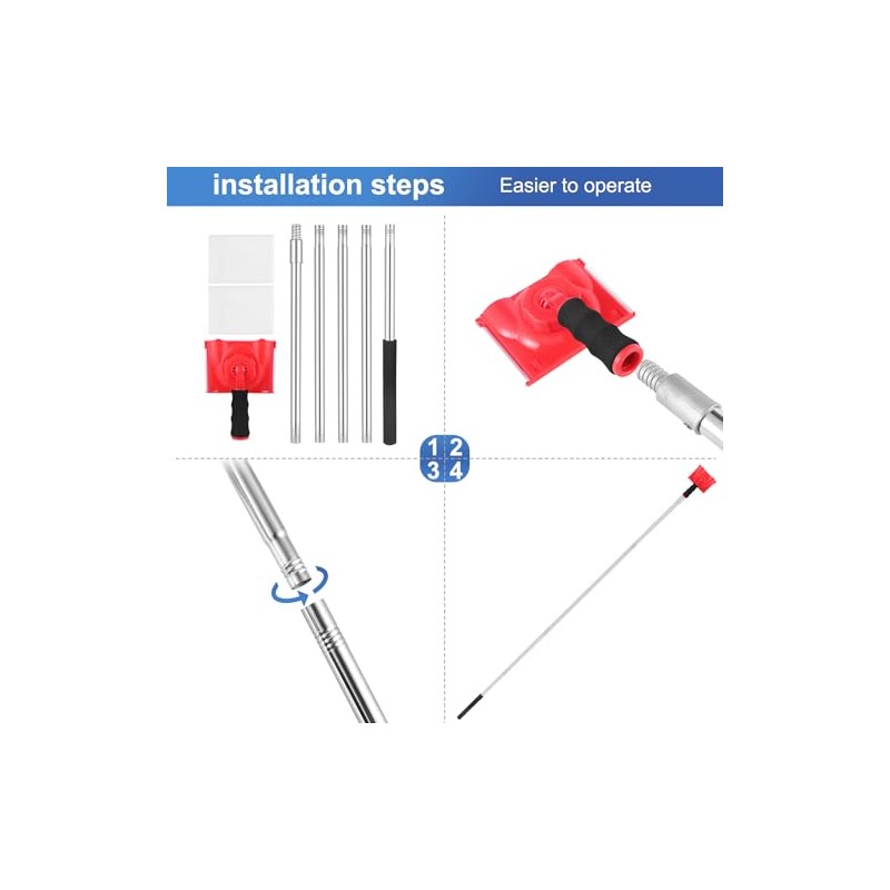 Paint Edge Trimmer Plus Two Replace Pads,with 35.4-78.7 inch spliceable