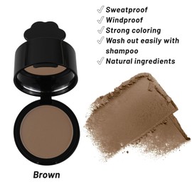 Luxecolors Hair Concealer Powder for Thinning Hair and Gray Coverage - Hairline and Eyebrows Bald Spot Cover Up for Women (Brown)