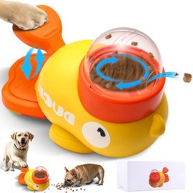 Juguetes Interactivos para Perros, Dispensador de Golosinas de Pato, Dispensador de Golosinas para Perros con Botón, Juguetes de Estimulación Intelect