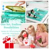 Bathroom Accessory Set, 9-Piece Teal Bathroom Set with Trash Can,