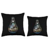 Light Bulb Terrarium For An Environmentalist Throw Pillow