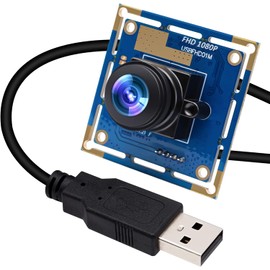 Mermaid 1080P USB Kameramodul, Weitwinkel Fisheye Webcam Board für PC Laptop, 1080P 30fps/720P 60fps/480P 100fps High Speed Machine Vision Industriekamera für Windows,Linux,Android,Mac-OS