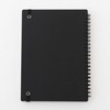 Muji NAA39A8A Premium Paper, Double Ring Notebook, with Rubber Clasp,