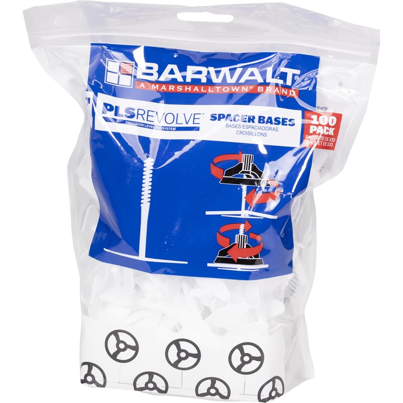 BARWALT PLS REVOLVE 1/16 Inch Tile Leveling System, Spacer Bases,