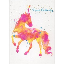 Unicorn Birthday Candle - Avanti APress Feminine Birthday Card