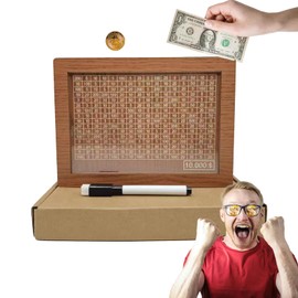 10000 Savings Challenge Box, Money Saving Box, 2024 Upgraded Cash Vault Wooden Savings Box 10000, Retro Style Handmade Savings Box, Cash Box with Target and Counter, Cultivate Good Saving Habits