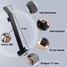 NAACOO Heavy Duty Pull Bar And Pry Bar Flooring Tools Weight 3.7lb | Solid Square Steel
