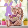 Easter Bunny Wooden Sign Easter Door Sign with String Easter