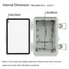 LeMotech Electrical Box, IP67 Waterproof Hinged Clear Cover Stainless Steel
