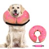 DEWVIE Inflatable Dog Cone Collar, Protective Recovery Collar Cone for