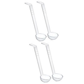 4 Pieces Small Ladles for Serving Sauce, 8.07 Inches Long Handle Punch Ladle, Plastic Ladle for Dressing Soup Cocktail Gravy Fruit Juices Party Banquets Catering