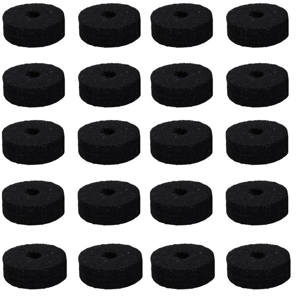 A-xctoe Round Soft Black Cymbal Stand Felt Washer Replacement for