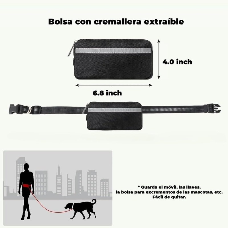 MIYIHA Correa de Perro para Correr sin Manos de Doble