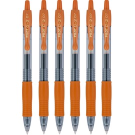 PILOT G2 Premium Refillable & Retractable Rolling Ball Gel Pens, 0.7mm Fine Point, Caramel Brown, 6-Pack