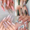 24Grid Shiny Colorful Nail Art Rhinestones 3D Flatback Rhinestones Pearl