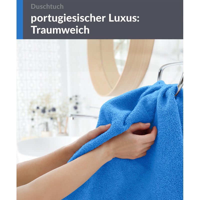 Lashuma Men's Bath Towel 70 x 140 cm Blue Capri