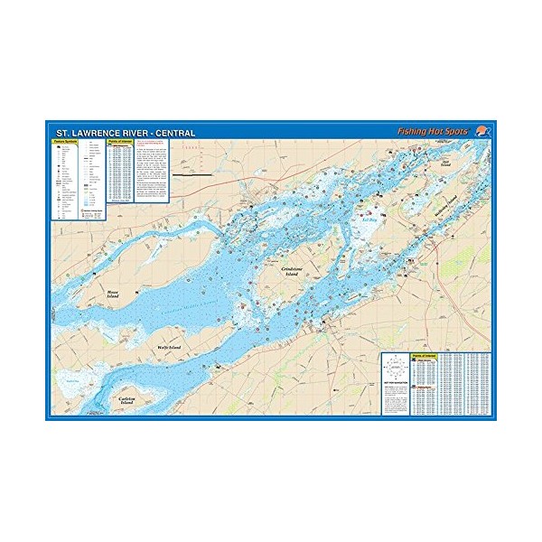 St Lawrence River-Central (1000 Islands-Howe is to Wellesley is) Fishing Map