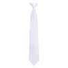 DQT Men's Plain Twill Wedding Formal Clip On Tie -