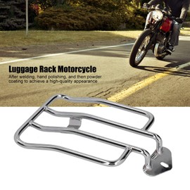 Gaeirt Motorcycle Pannier Rack Silver Polished Stainless Steel Support Shelf Fits Rear Solo Seat Silver For Sportster Iron XL883 1200