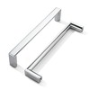 khtumeware 5 Pack 5 Inch(128mm) Polished Chrome Square Cabinet Pulls