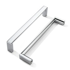 khtumeware 5 Pack 5 Inch(128mm) Polished Chrome Square Cabinet Pulls Kitchen Cabinet Handles Cabinet Hardware Drawer Pulls for Dresser Cupboard
