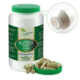 Vitaide Vegan Burdock Root 360 Vegetable Capsules 550 mg Each Pure Natural without Additives