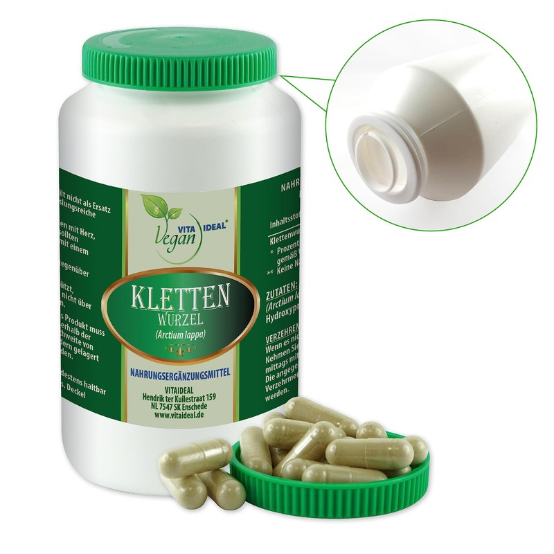 Vitaide Vegan Burdock Root 360 Vegetable Capsules 550 mg Each