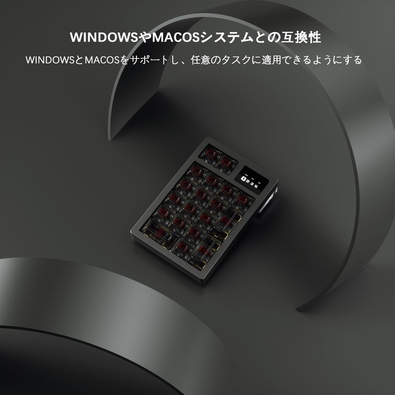 NLOFIN VIA Programmable Number Pad,USB Wired Macro Mechanical Numpad, 19-Key