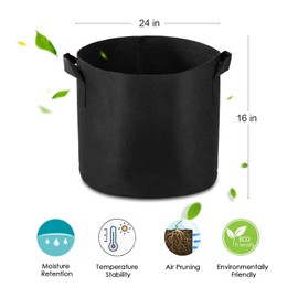 Garden4Ever 12-Pack 30 Gallon Grow Bags Heavy Duty Container Thickened Nonwoven Fabric Plant Pots with Handles