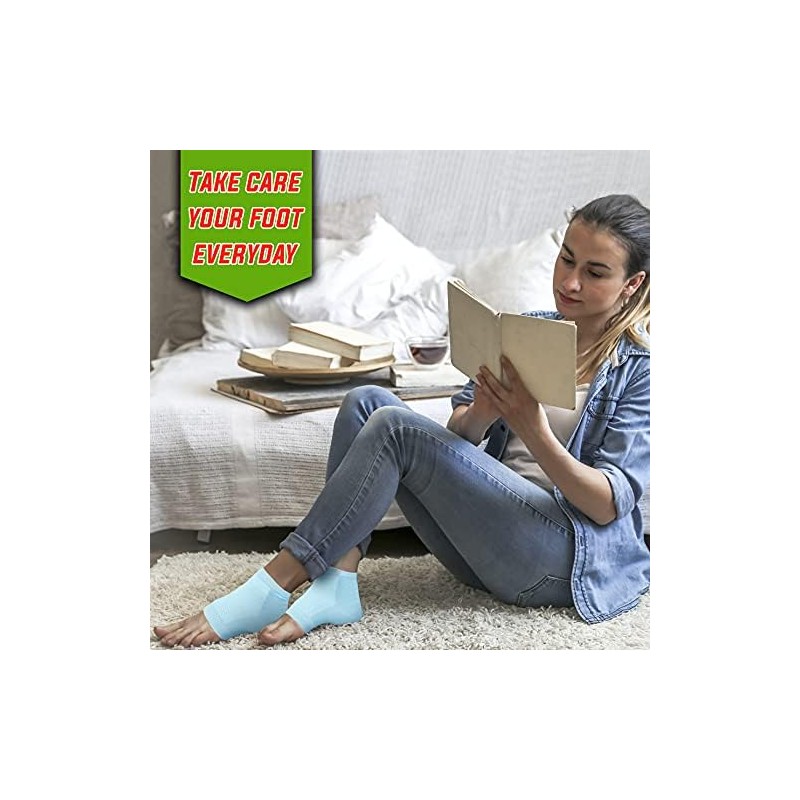Moisturizing Socks Lotion Gel for Dry Cracked Heels 4 Pack,