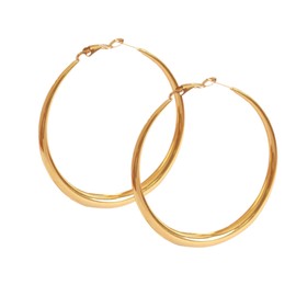 Satiskid Gold Hoop Earrings for Women - Hypoallergenic Large HoopEarrings, Different Size Set Lightweight Large Hoops for Everyday & Special Occasion (1 Pair Gold)