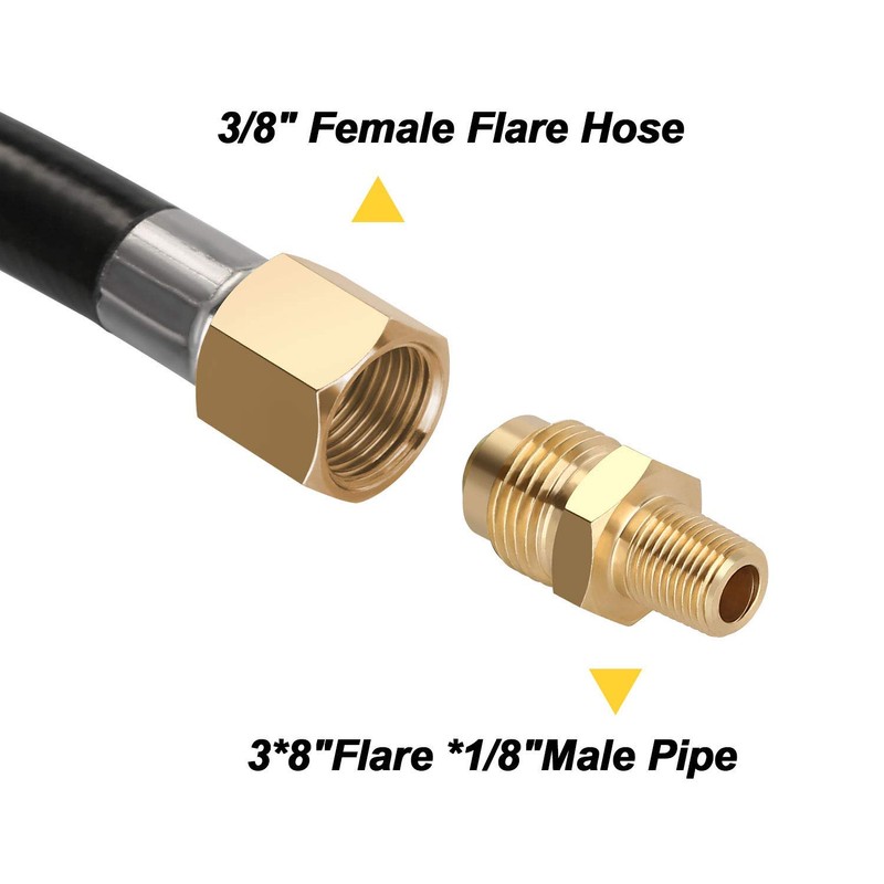 WADEO 20 FT High Pressure Propane Hose with Both 3/8