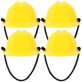 Gadpiparty 4pcs Miniature Doll Safety Helmets Cute Construction Hats for Dolls for Party Decoration Accessories Lifelike Design Smooth Multi-purpose Use