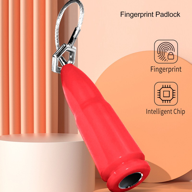 Fingerprint Padlock Water Resistant Anti Cut Keyless Mini Biometric Luggage