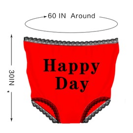 lanbqiuer Granny Panties Gag Gifts for Women Funny (US, Alpha, One Size, Regular, Regular, Red)