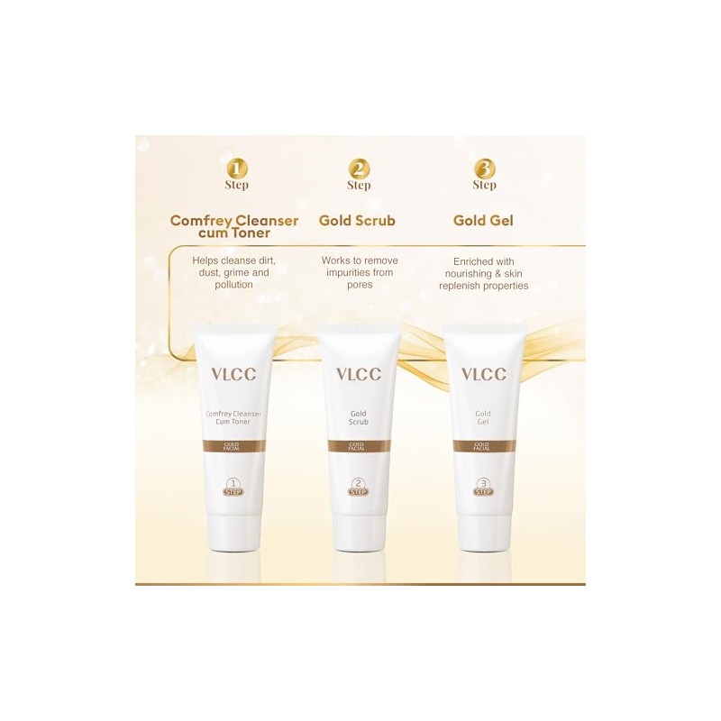 Vlcc Kit Facial Gold Incluye Productos Cuidado Piel Limpiador Mascarilla