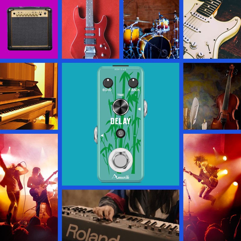 Amuzik Analog Delay Pedal Guitar Delay Effects Pedals Vintage Delay