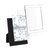 Laura Ashley 4x6 White Enamel Picture Frame, Silver Metal Edge