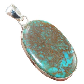 Turquoise Native American 925 Sterling Silver Pendant