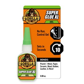 Gorilla Super Glue Gel XL, Clear Glue, 25 Gram (Pack of 1) - All Purpose and Fast Setting for Projects and Repairs