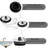Universal Sink Plug Black Rubber Bath Plug Replacement with Stainless