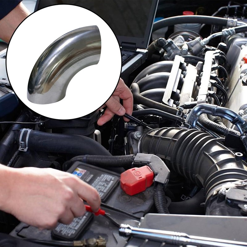 ZYHW OD 3 Inch Stainless Steel Exhaust Bend Tube 90°,