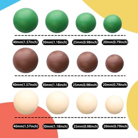 Ephlyn - Juego de 30 piezas para decoración de bolas, diseño de bolas, diseño de bolas, color café, caqui, verde