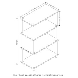 Furinno 4-Tier Flexi Rack, Espresso