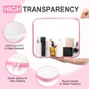 Hoolerry 3 Pcs Clear Hard Zipper Case Plastic Pouch Transparent