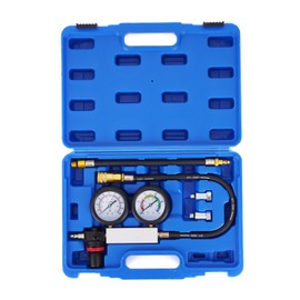 MOCA Engine Cylinder Leak Down Tester Kit, Compression Leakdown Detector Leakage Test Set for Gasoline Engine Leak, Detection Tester Kit Dual Pressure Gauges for Cars Trucks Motorcycles (Blue)